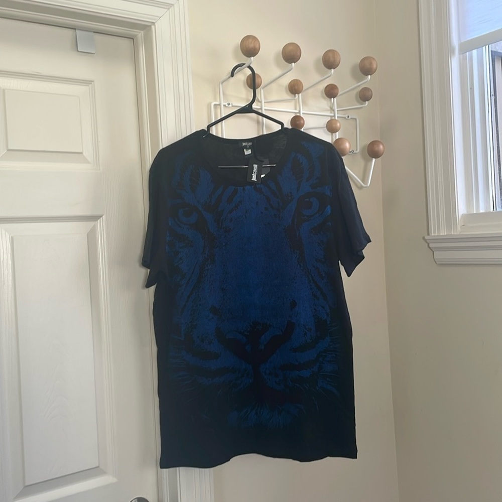 Roberto Cavalli - NWT Just Calalli - Lion Shirt - Black/Blue - XL